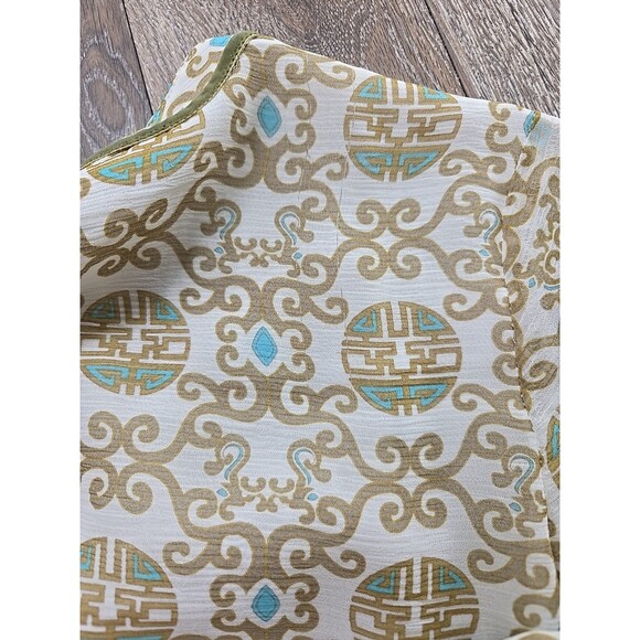 Lolita Jaca St Barth Women's Small Long Sleeve Mini Dress 100% Silk Geometric - Picture 15 of 15